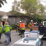 Zoo staff and SFD work to secure a perimeter and evacuate animals from the Day Exhibit. Photo by Keith Neitman Woodland Park Zoo