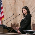 Rep. Farrell at the Rostrum