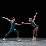Leonore Baulac and Germain Lovett dance in In the Middle, Somewhat Elevated. Photo Karolina Kuras. Ballet Sun Valley Festival 2018 Web