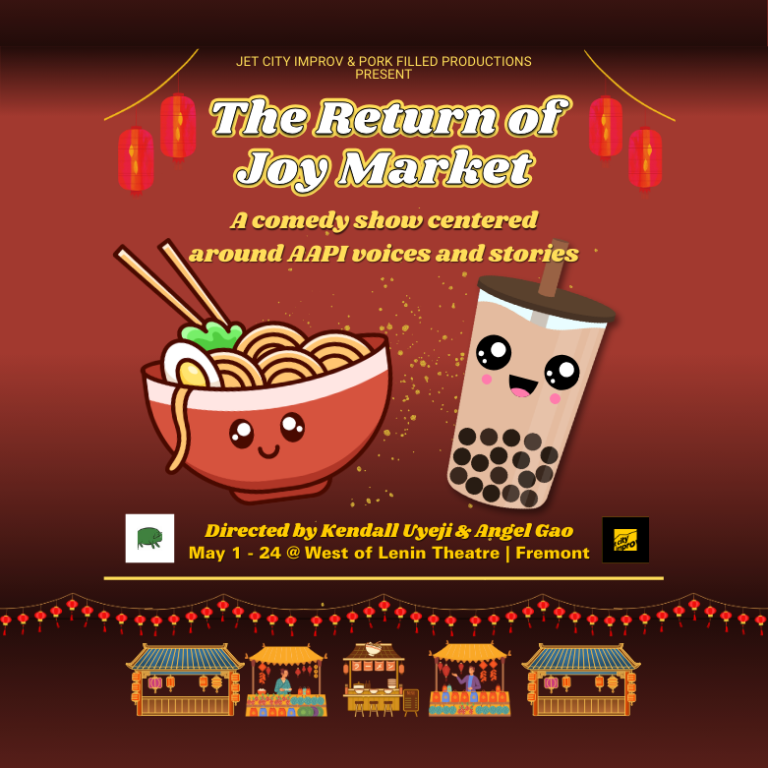 由 Jet City Improv 和 Pork Filled Productions 联合出品的《Return of Joy Market》将于 5 月 1 日至 24 日重返舞台。