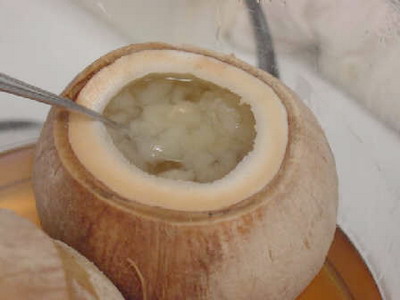 鮮椰盅燉雪蛤膏